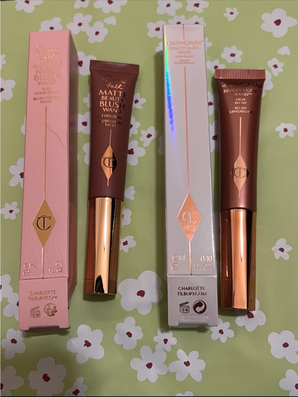 Charlotte Tilbury Blush Wands Pinkgasm and Pillowtalk Bundle